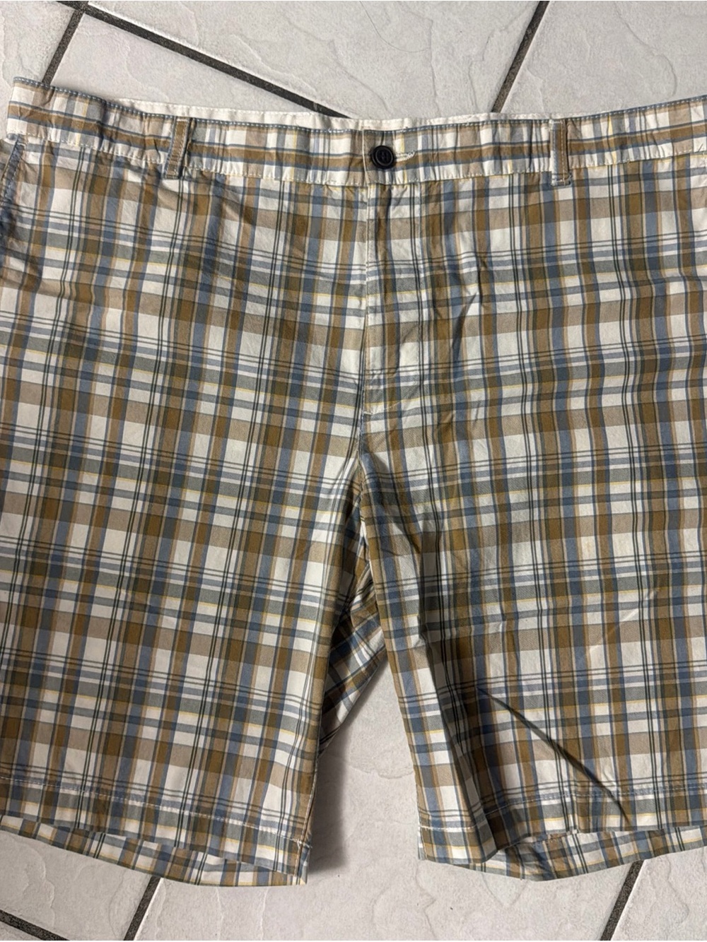 Dockers Mens Size 42 Plaid Shorts 100% Cotton Casual Summer